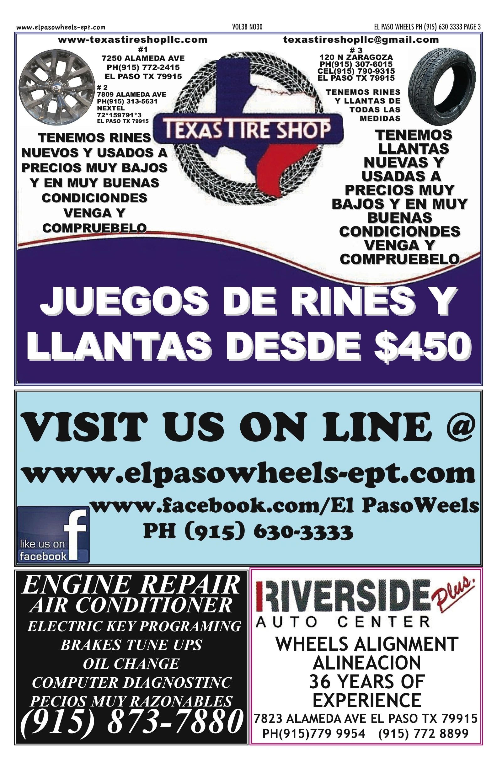 El Paso Wheels issue page 3 — Texas Tire Shop and auto services